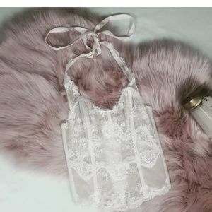 Victoria's Secret lace halter corset